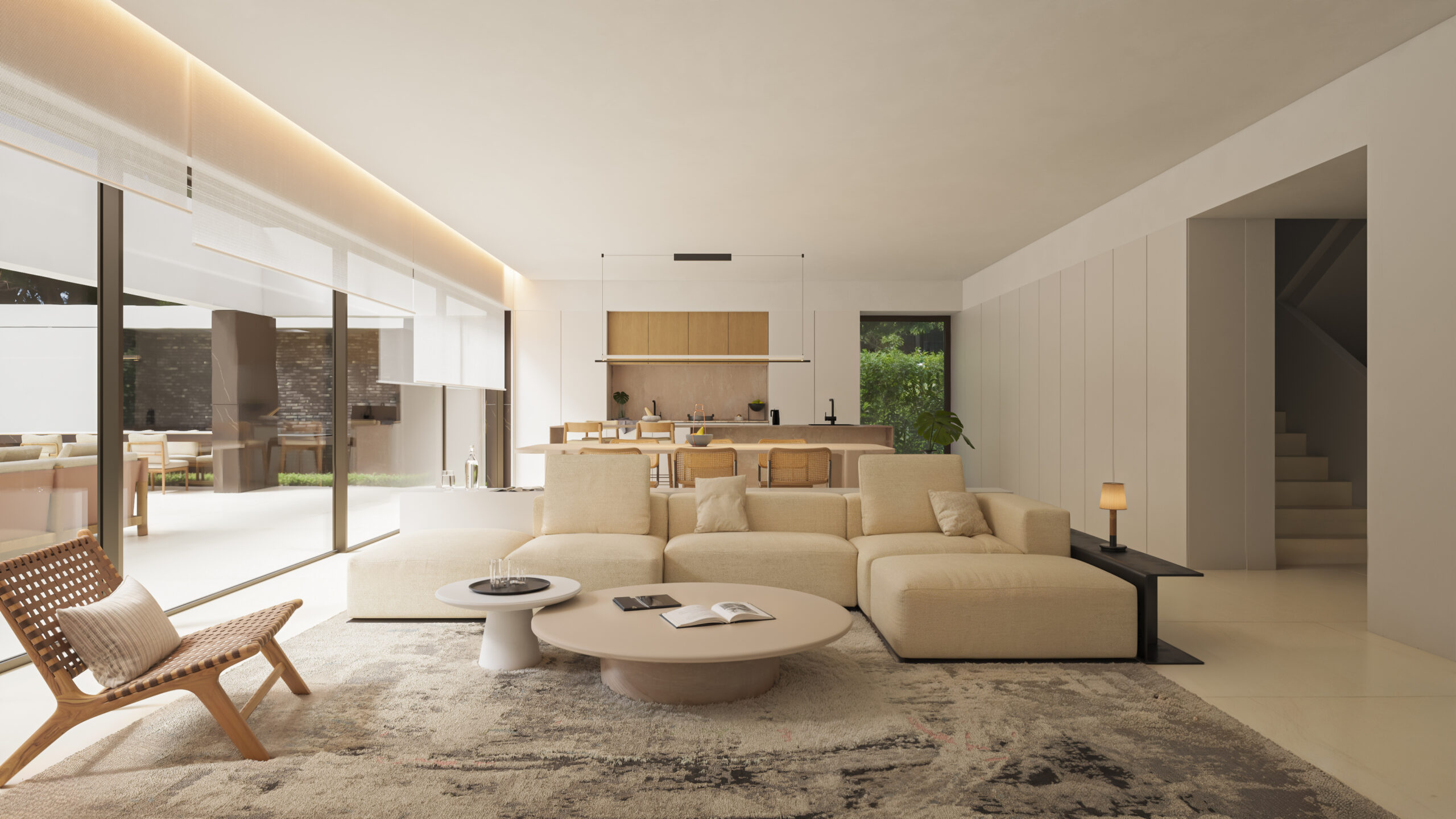 Vista panorámica de la casa y piscina - Casa en La Eliana - Rubén Muedra Arquitectura - Valencia