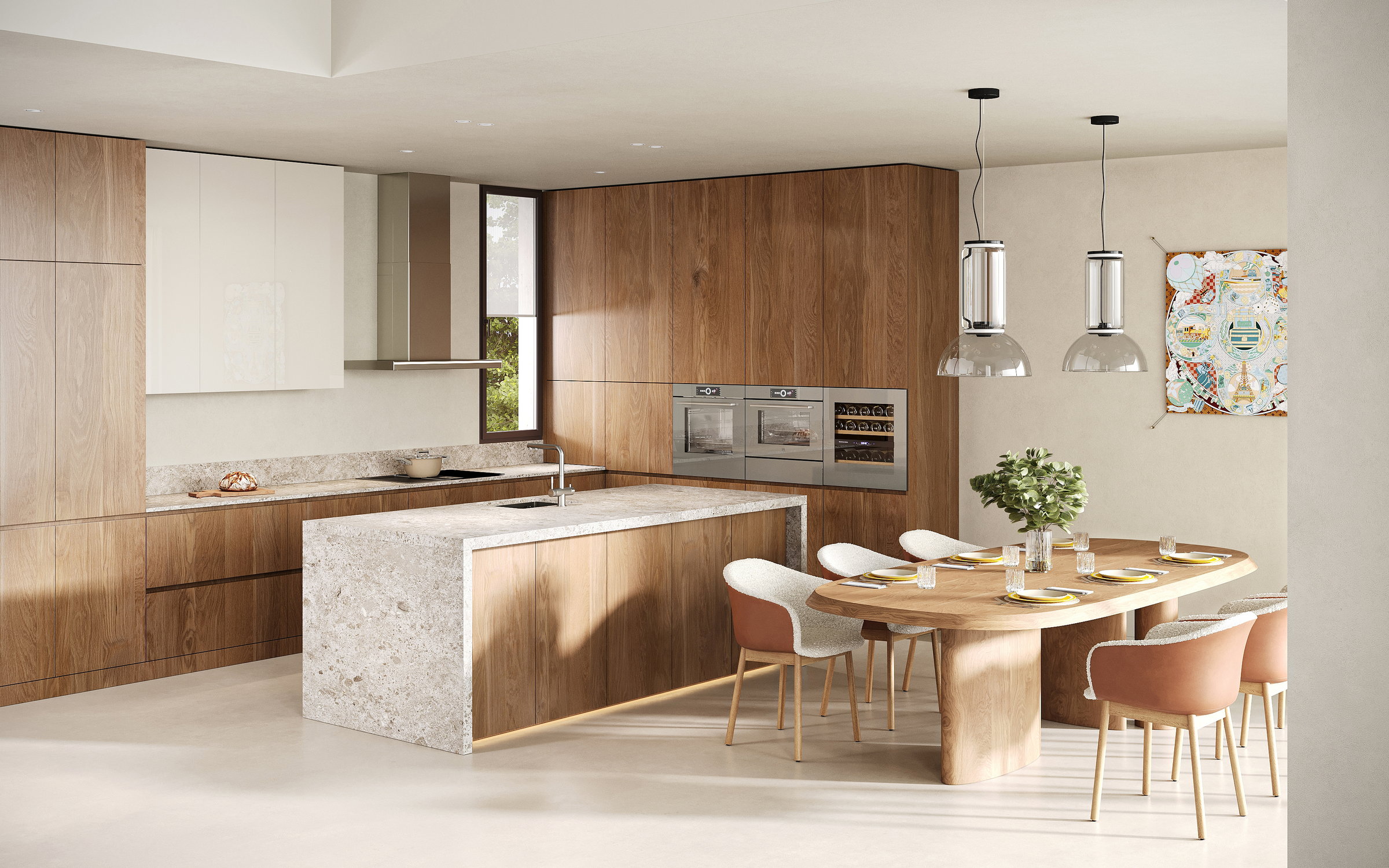 Vivienda Golf, Bétera. Cocina y comedor
